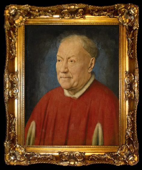 framed  Jan Van Eyck Portrait of Cardinal Nicola Albergati (mk08), ta009-2
